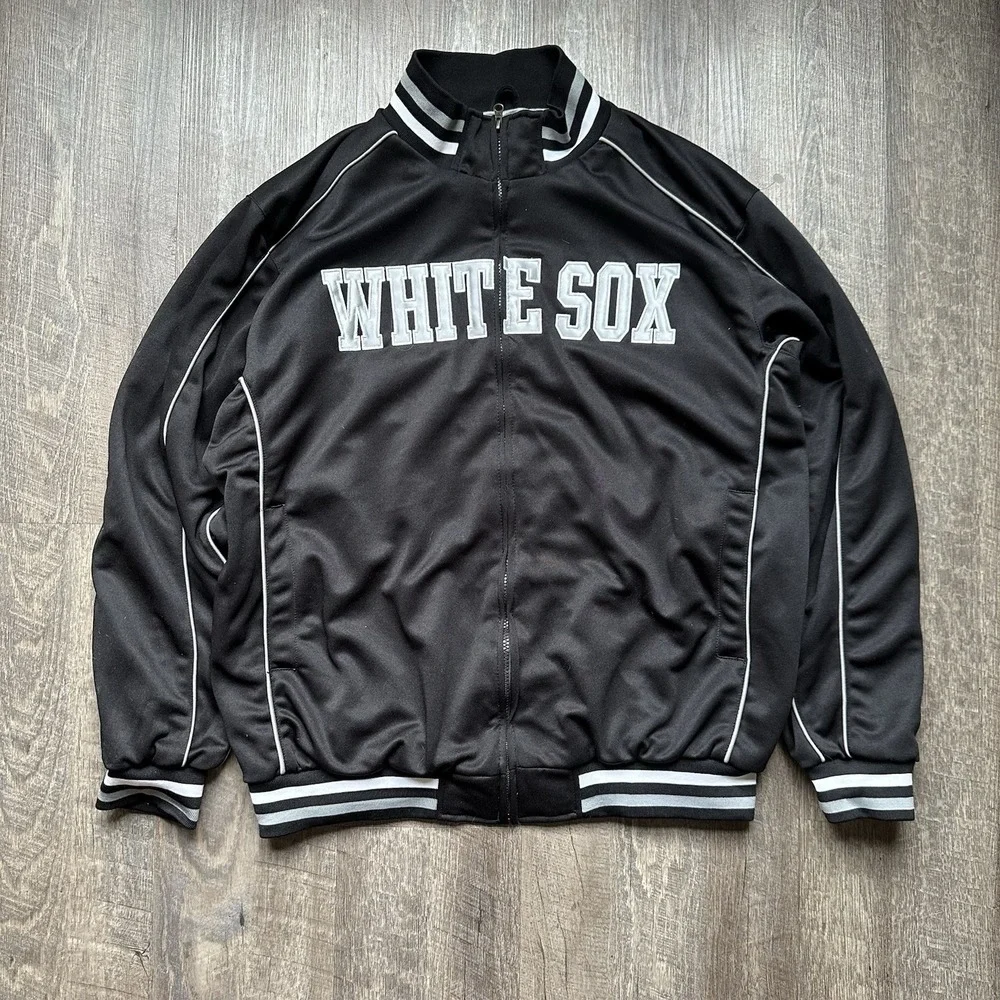Chicago White Sox Genuine Merchandise Full Zip Big Logo With Trim Jacket Sz Xl/G